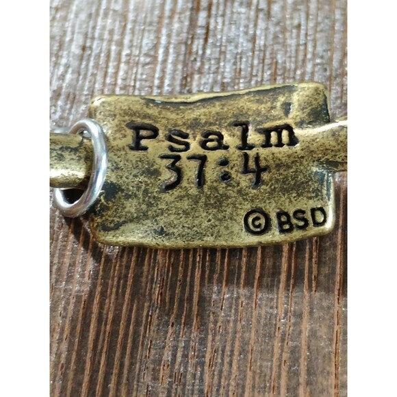 Bob Siemon Designs BSD Delight In The Lord Brass Tone Bangle Bracelet New - Picture 2 of 4